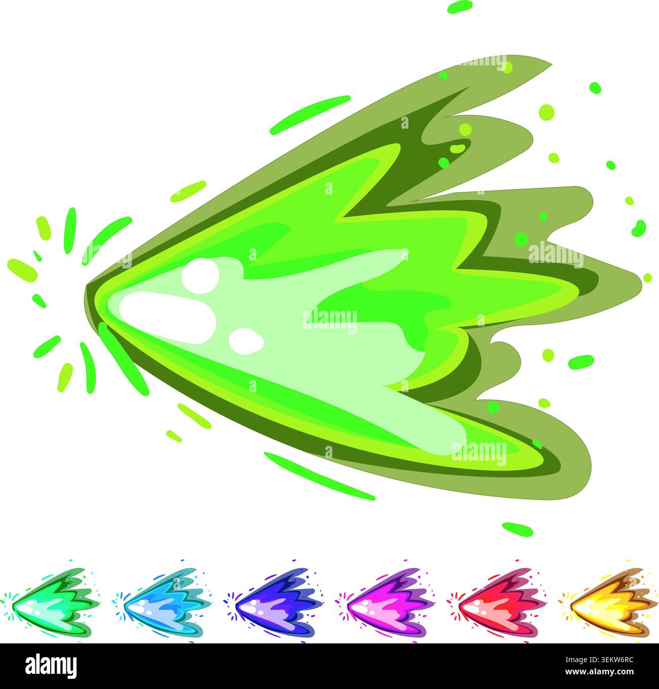 smoke gun flash cartoon vector graphic Stock Vector