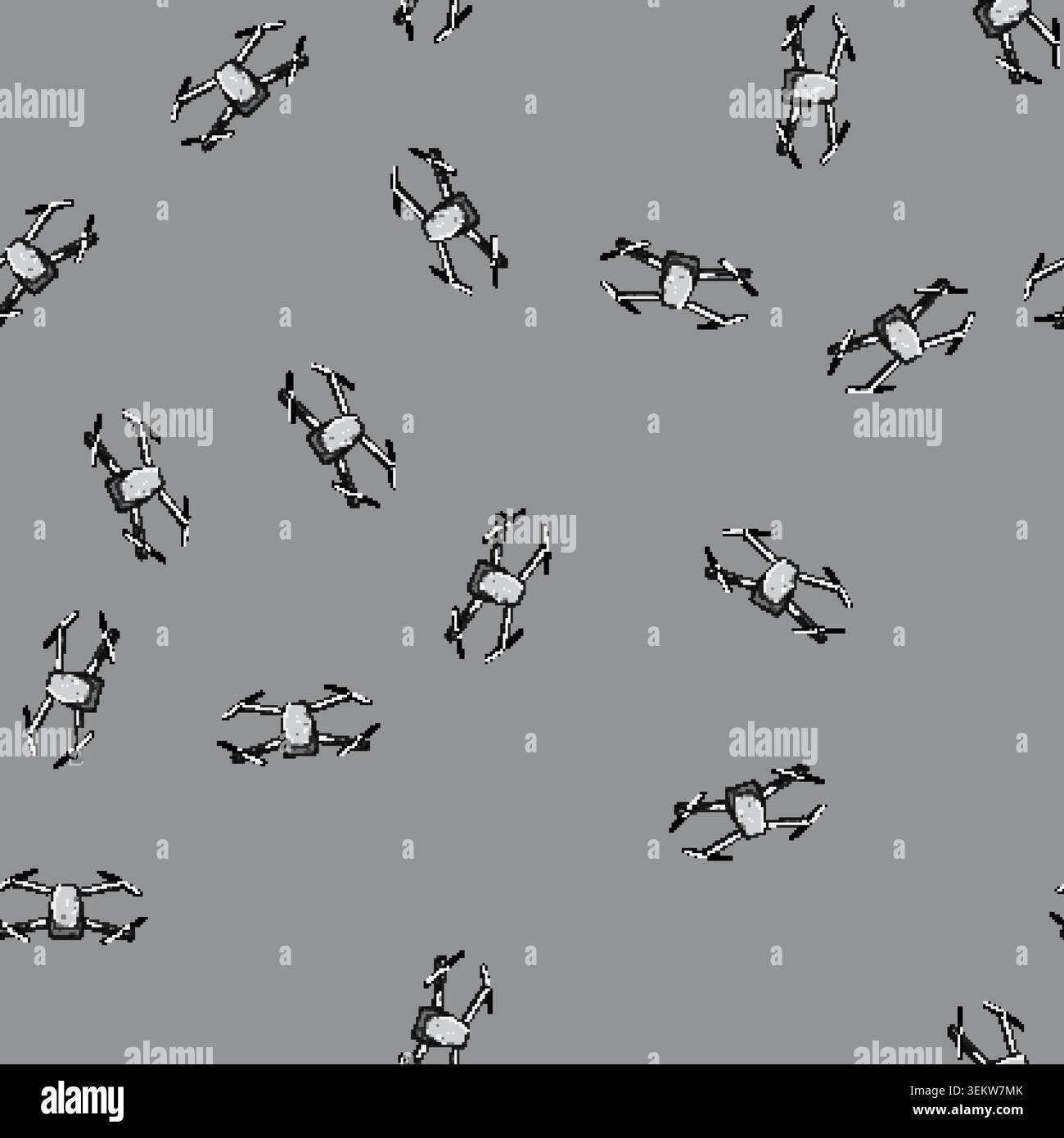 seamless pattern delivery quadcopter cartoon vector Stock Vector