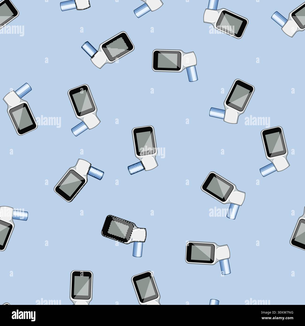 seamless pattern capacity spirometer cartoon vector Stock Vector