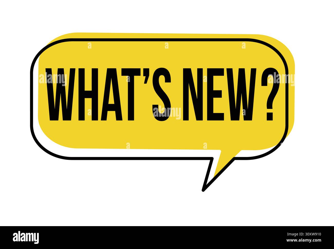 What's new speech bubble on white background, vector illustration Stock Vector
