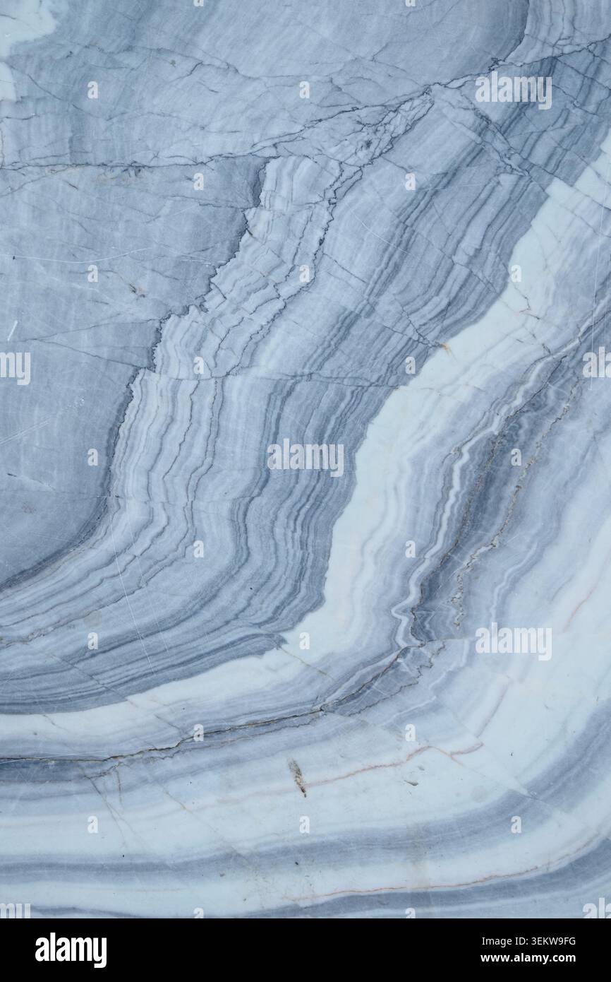 Marble surface with gray and white patterns in a close view Stock Photo