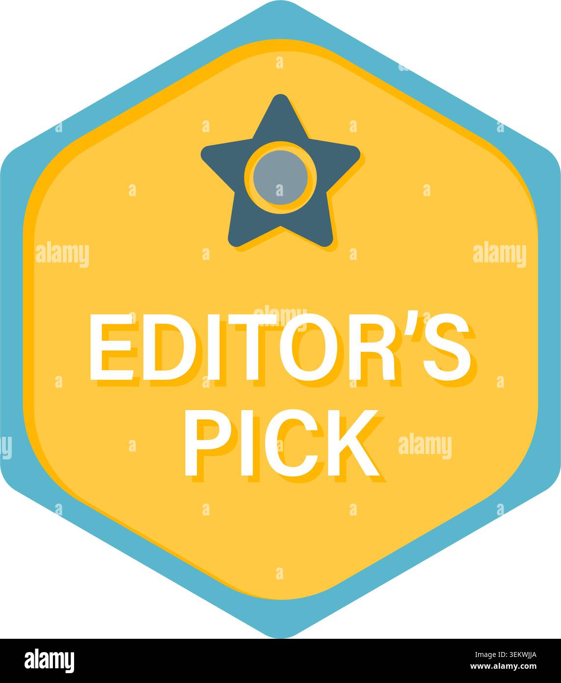 Hexagonal Editor  Pick badge Stock Vector