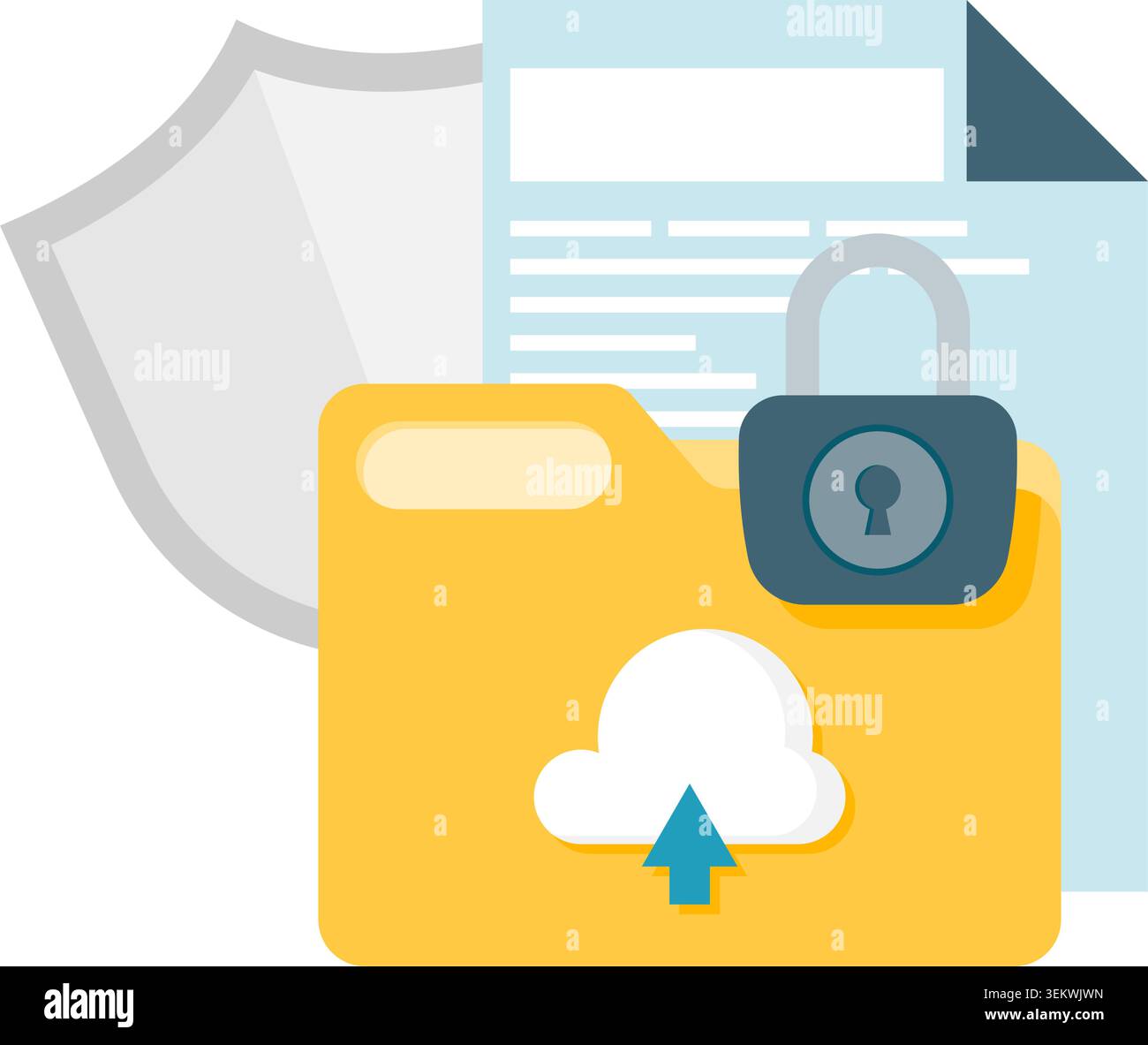 cloud synced folder Stock Vector