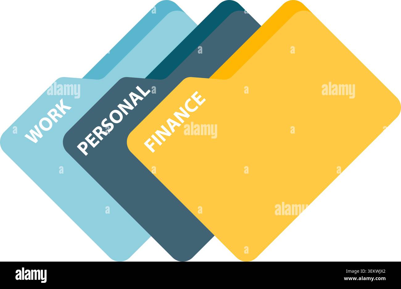 organized folder system Stock Vector