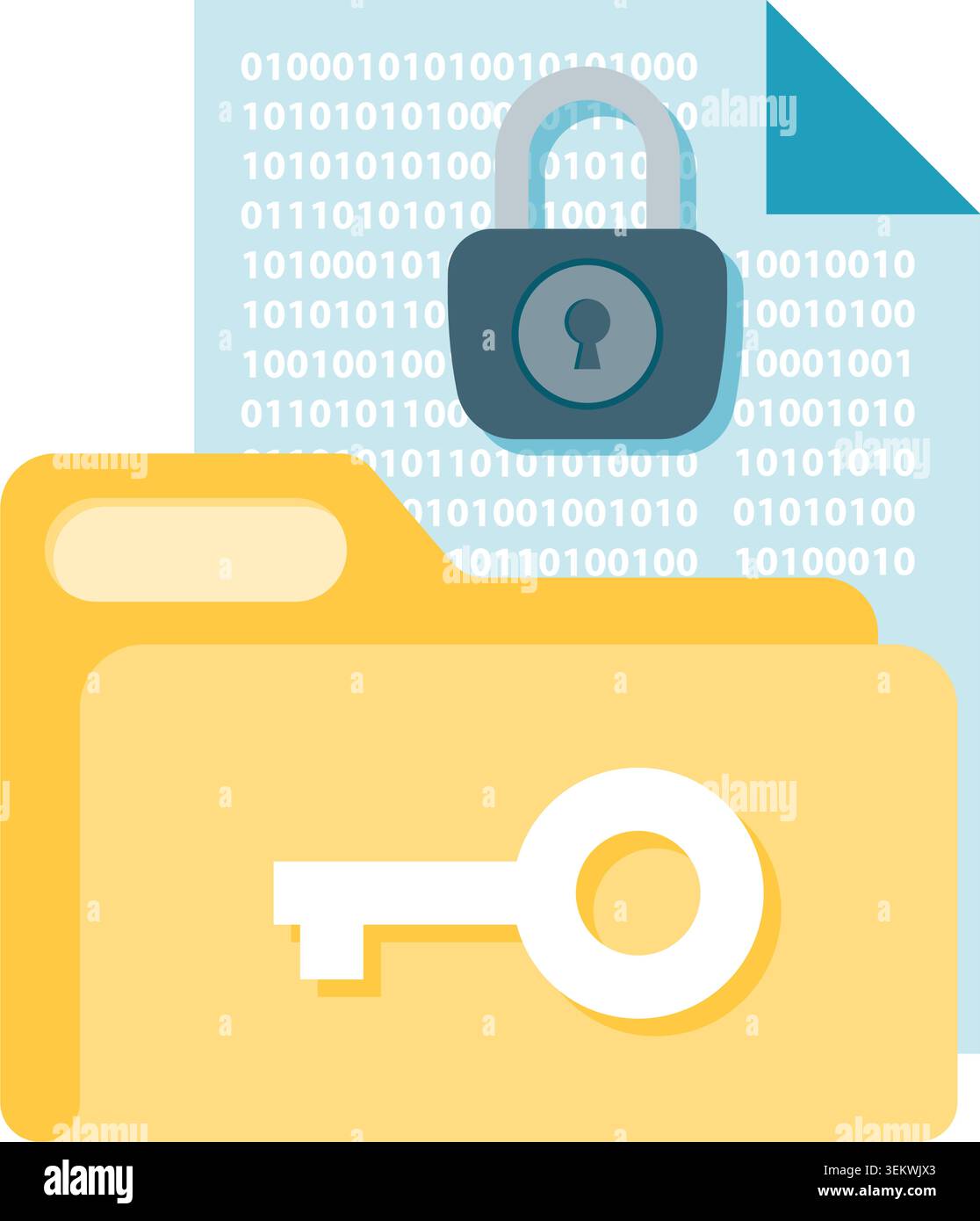 encrypted file folder Stock Vector