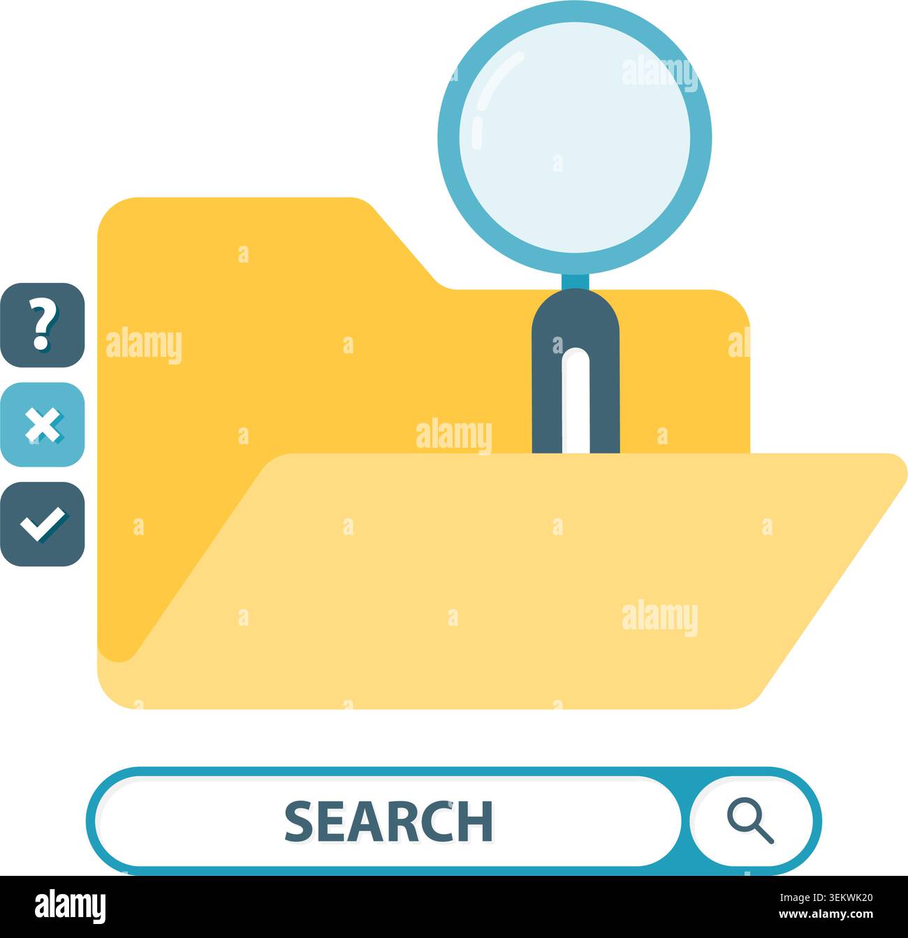 file search result Stock Vector