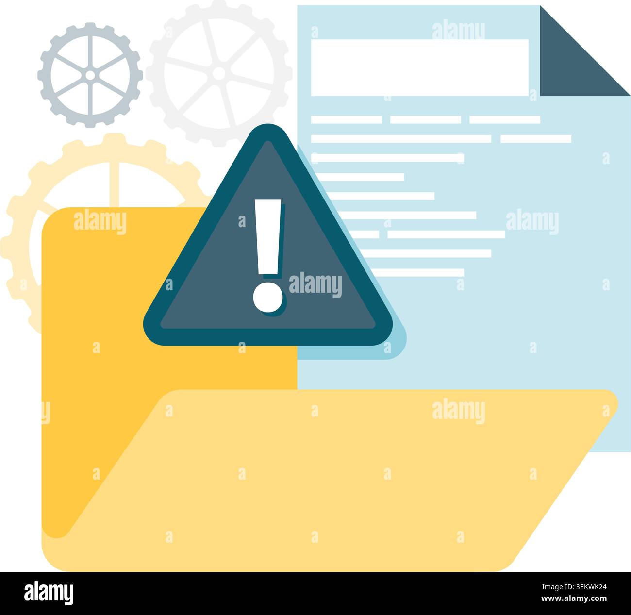 folder with alerts Stock Vector