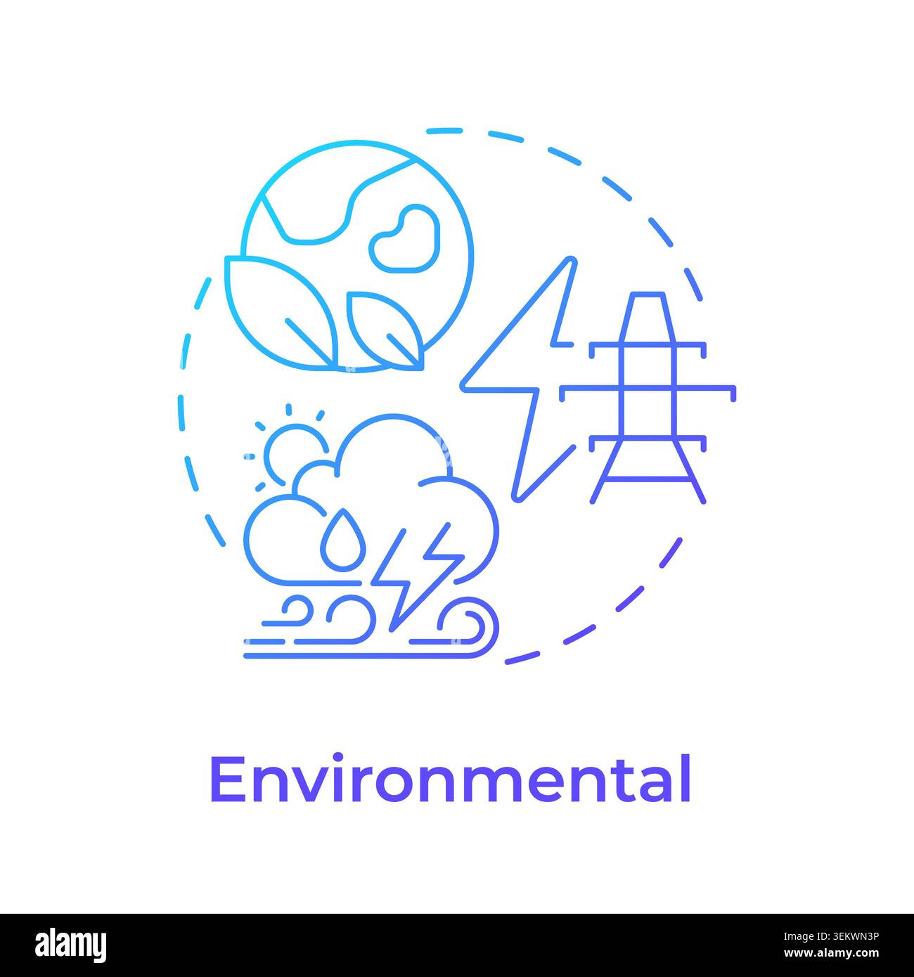 Environmental blue gradient concept icon Stock Vector