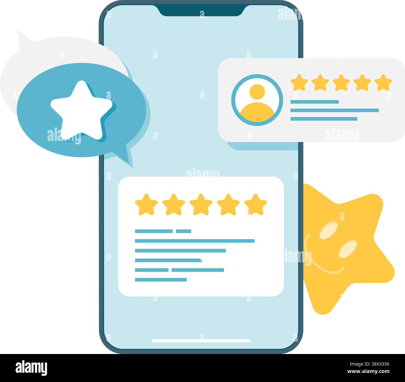 customer review section Stock Vector