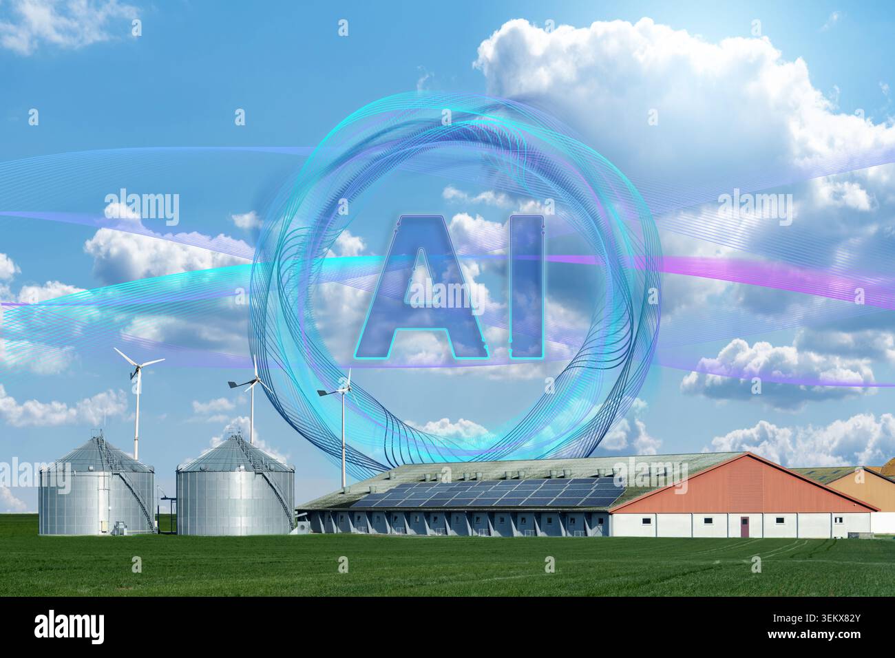 Using artificial intelligence in precision agriculture. Smart farming concept. Stock Photo