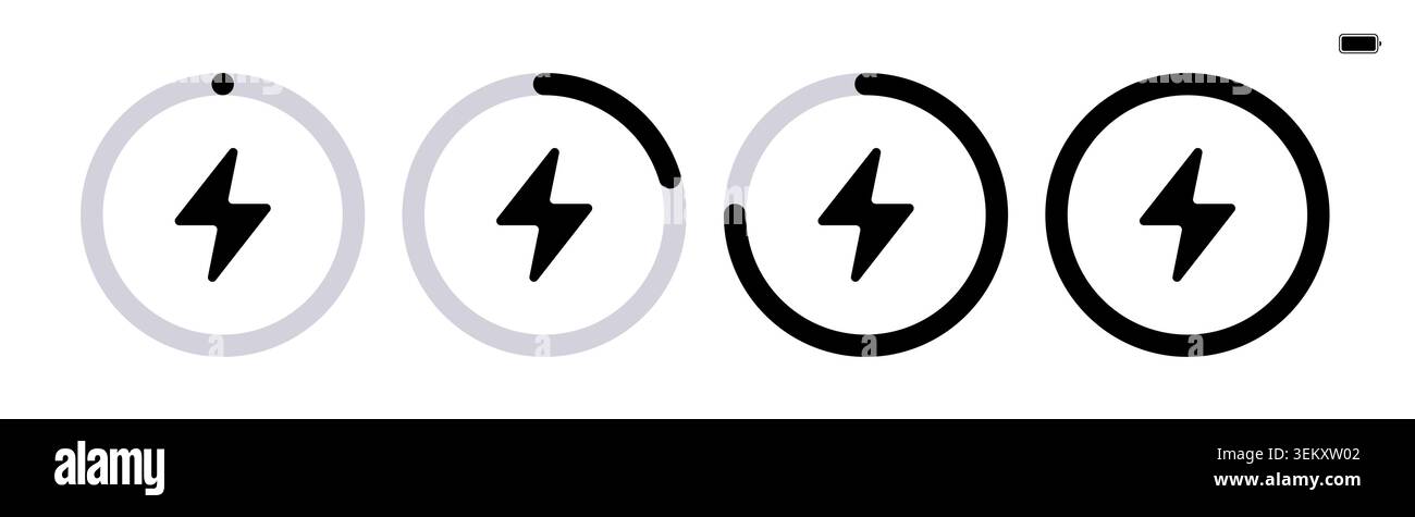 Charging battery. Power charger icon Stock Vector
