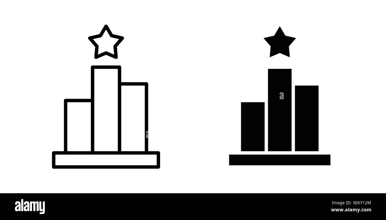 Competition icon solid, line, and editable vector set. Stock Vector