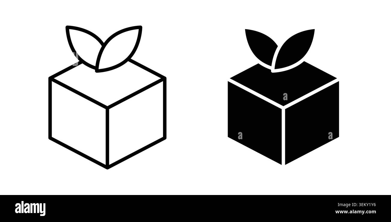 Eco solid, line, and editable vector set.aging icon solid, line, and editable vector set. Stock Vector