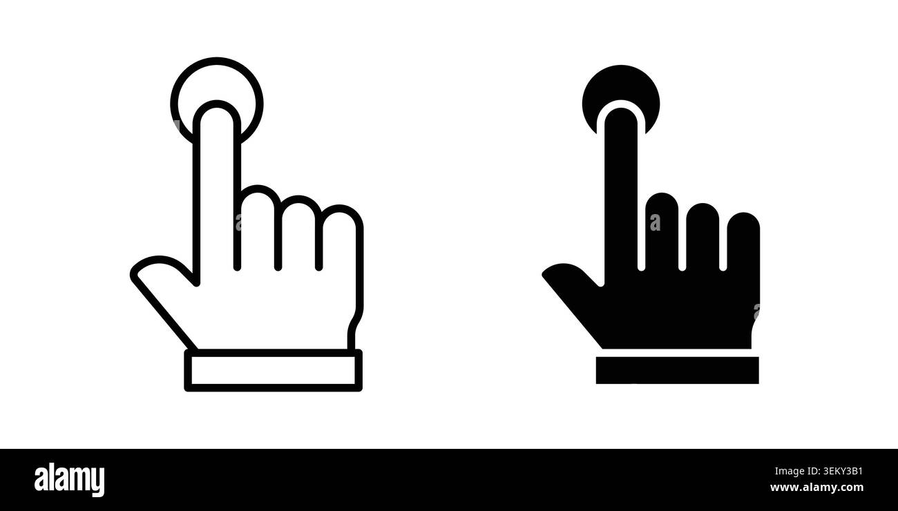 Interaction icon solid, line, and editable vector set. Stock Vector