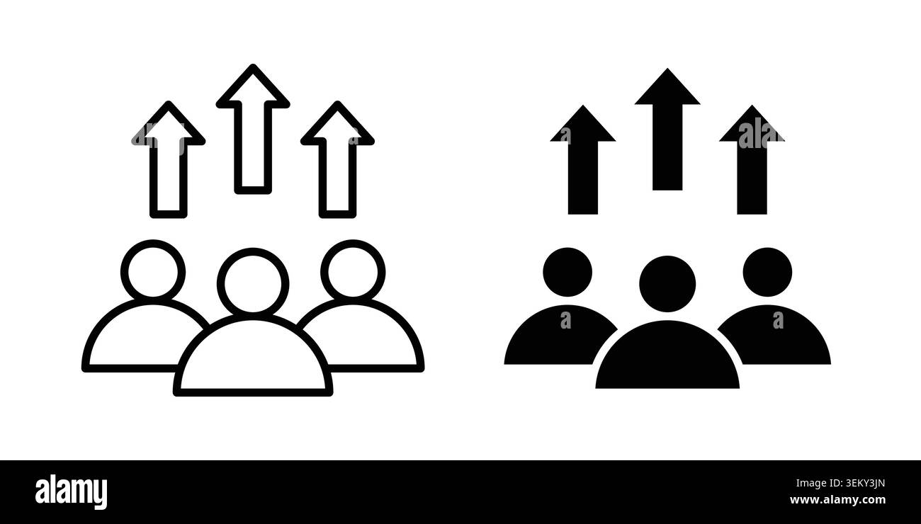 Personal development icon solid, line, and editable vector set. Stock Vector