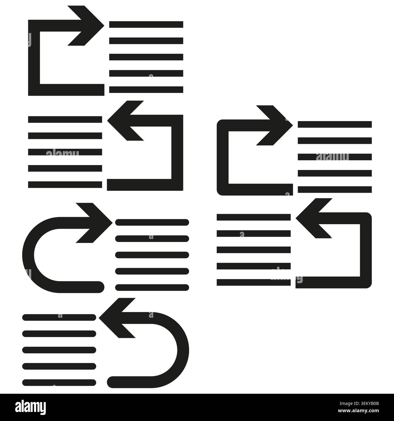 Indent and outdent text formatting icon set for UI design vector. Ideal ...