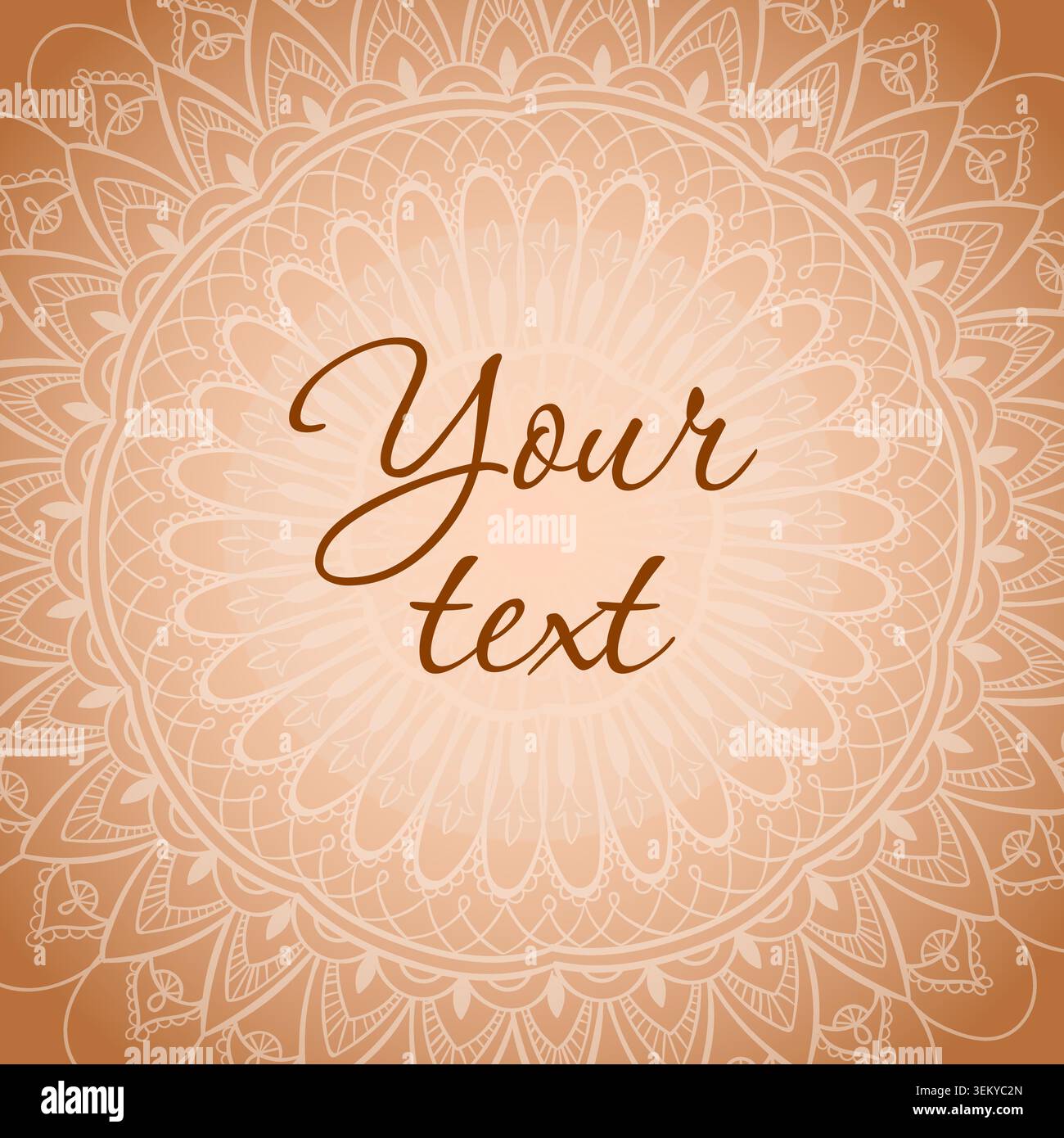 Social media template design with mandala Stock Vector