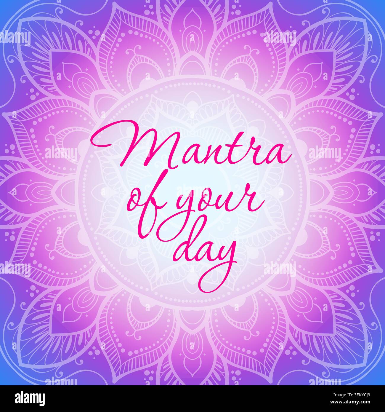 Social media template design with mandala Stock Vector