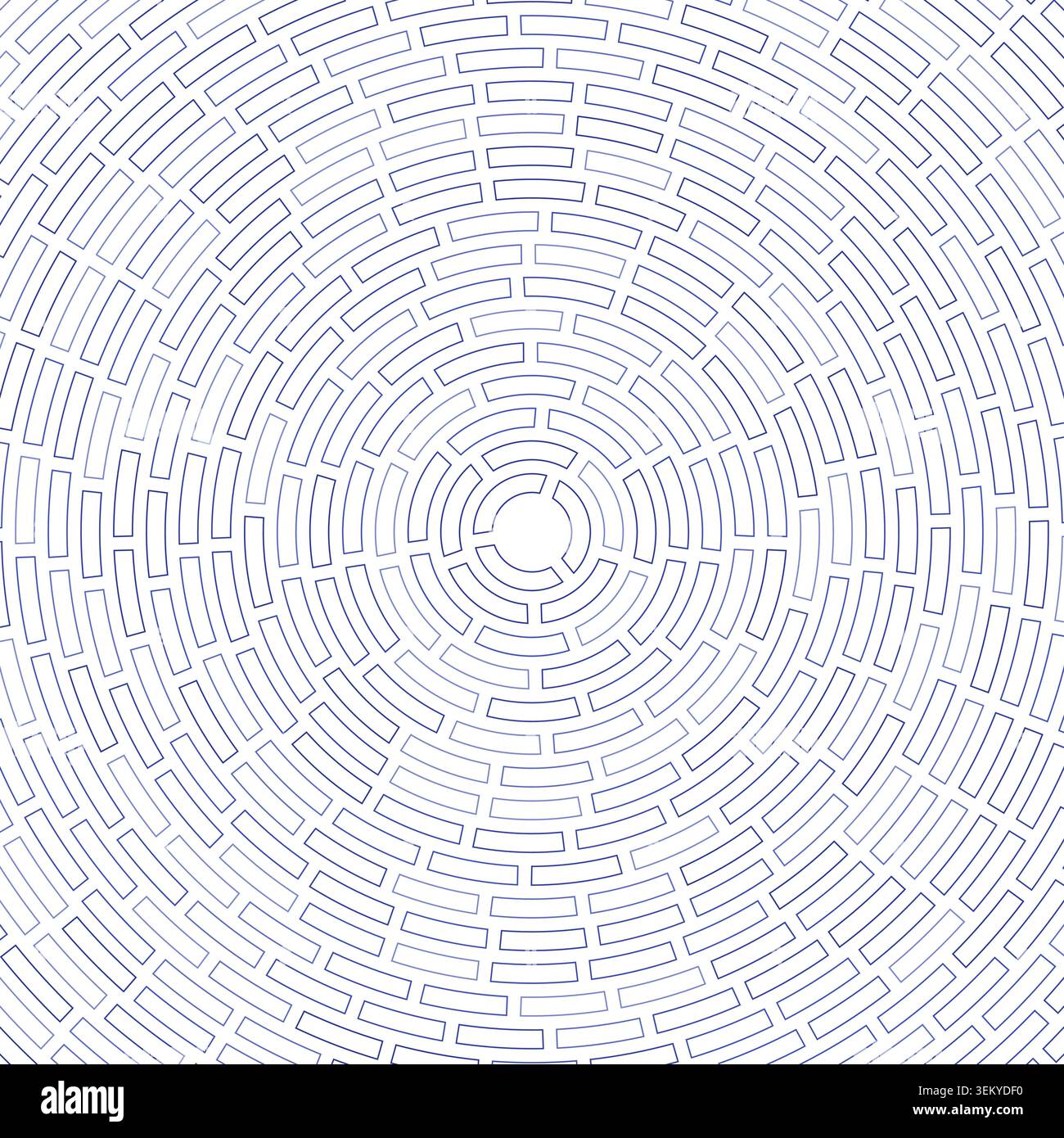 Rounded. Heavy weight. Large padding. Segments centered. Abstract pattern. Simple cells outline. Amazing vector image. Stock Vector
