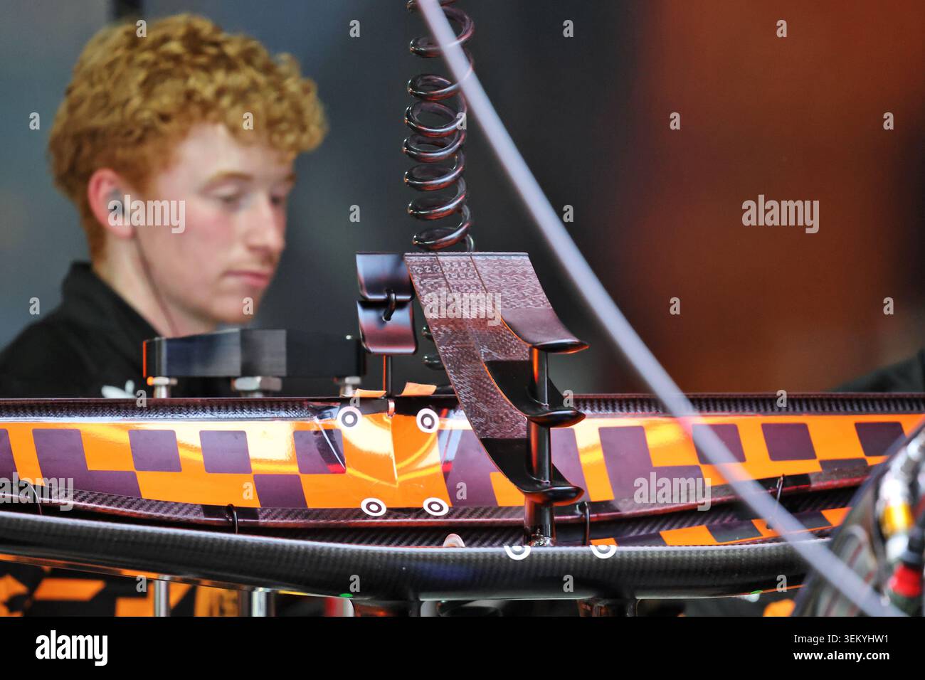 Monaco, Monte Carlo. 04th June, 2026. McLaren F1 Team MCL40 rear wing ...
