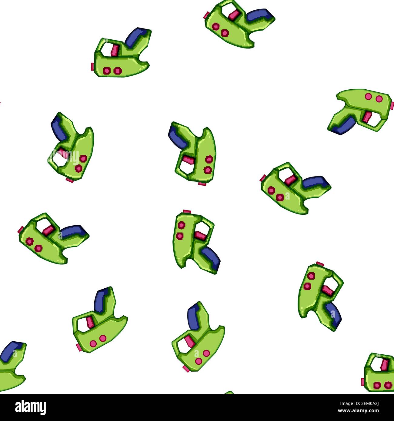 pattern laser blaster gun cartoon vector Stock Vector