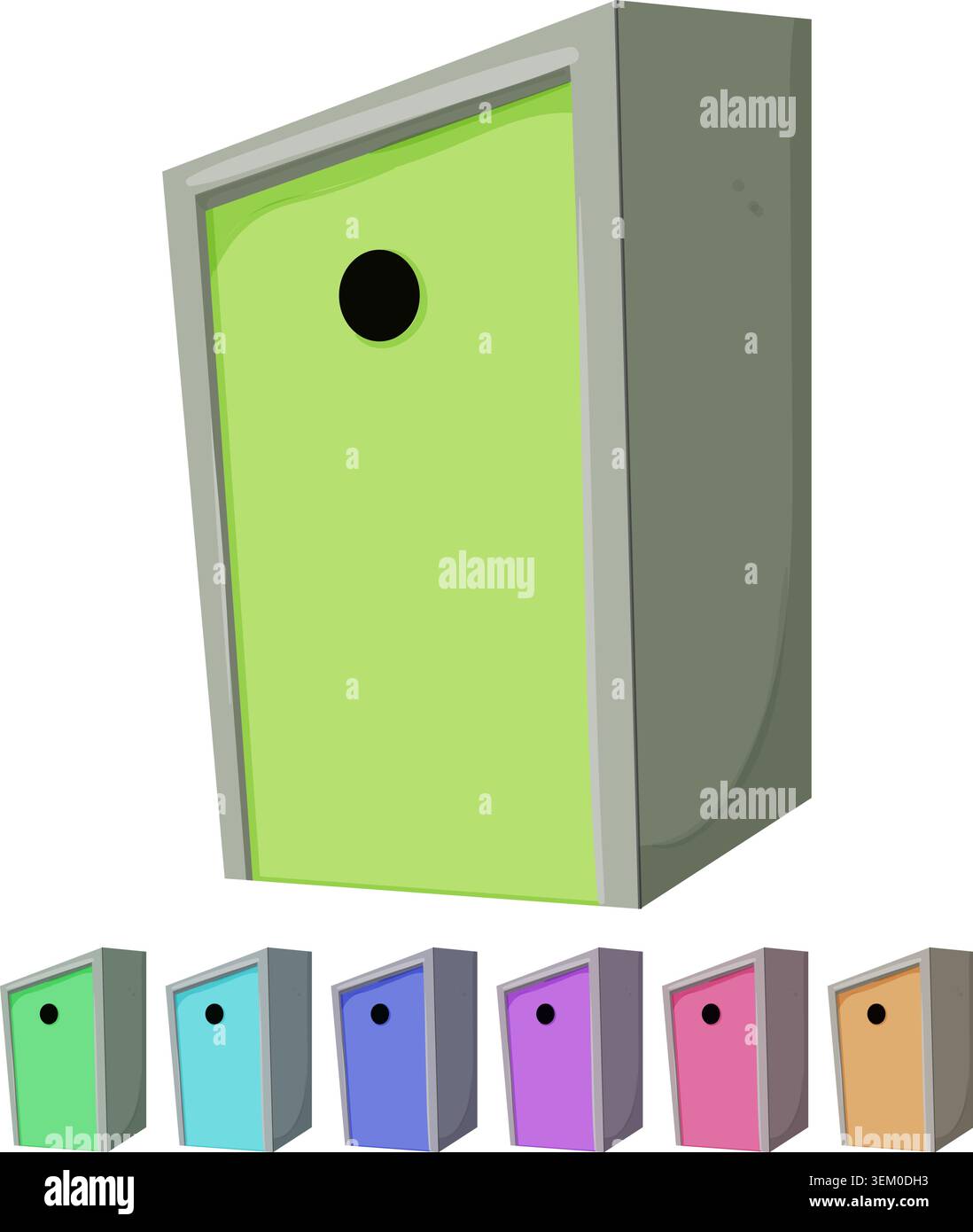 animal bird house cartoon vector graphic Stock Vector