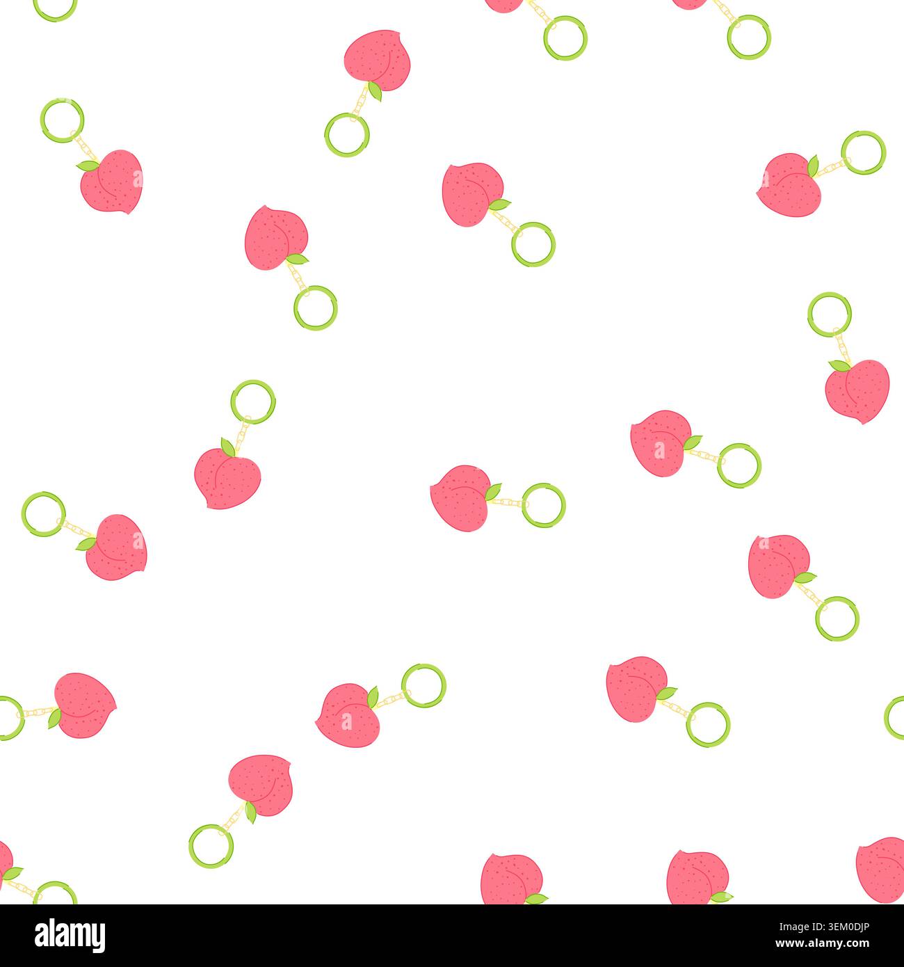 pattern holder ring keychain cartoon vector Stock Vector