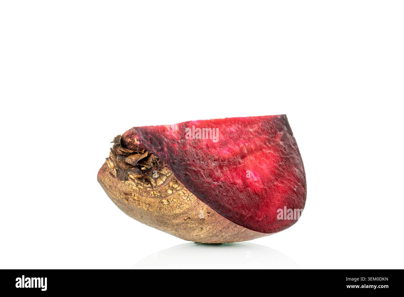 Red sweet beetroot isolated on white background, macro. Stock Photo