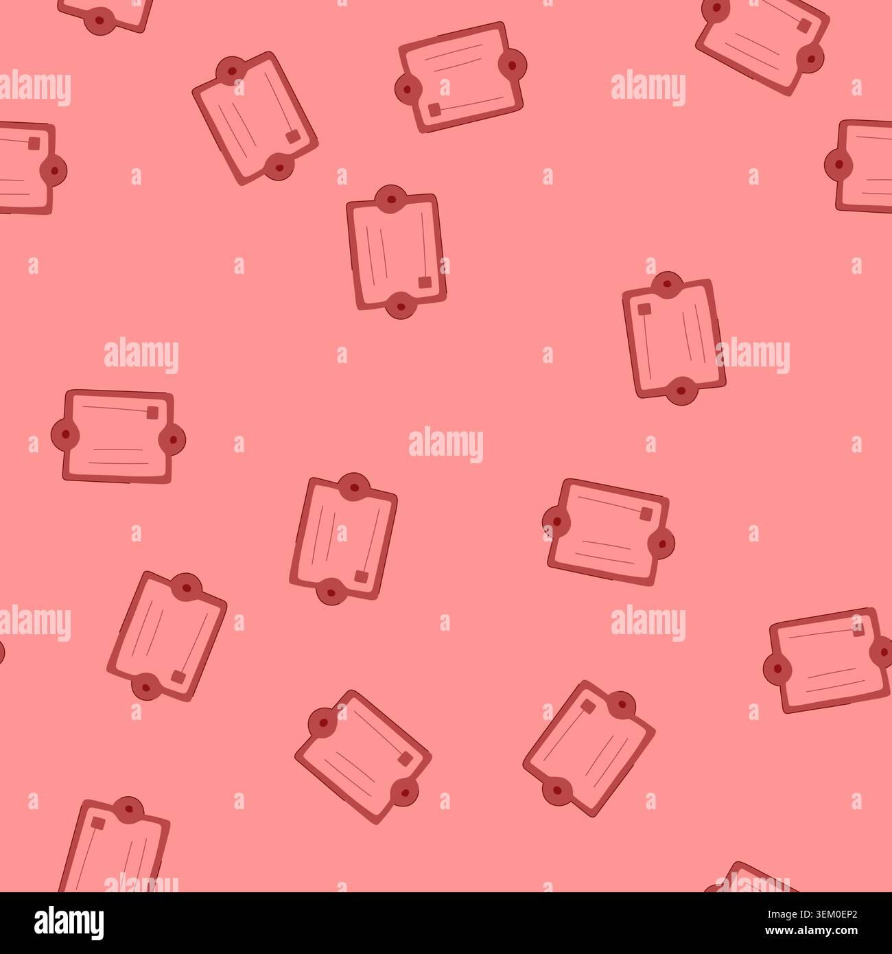 seamless pattern metal nameplate cartoon vector Stock Vector