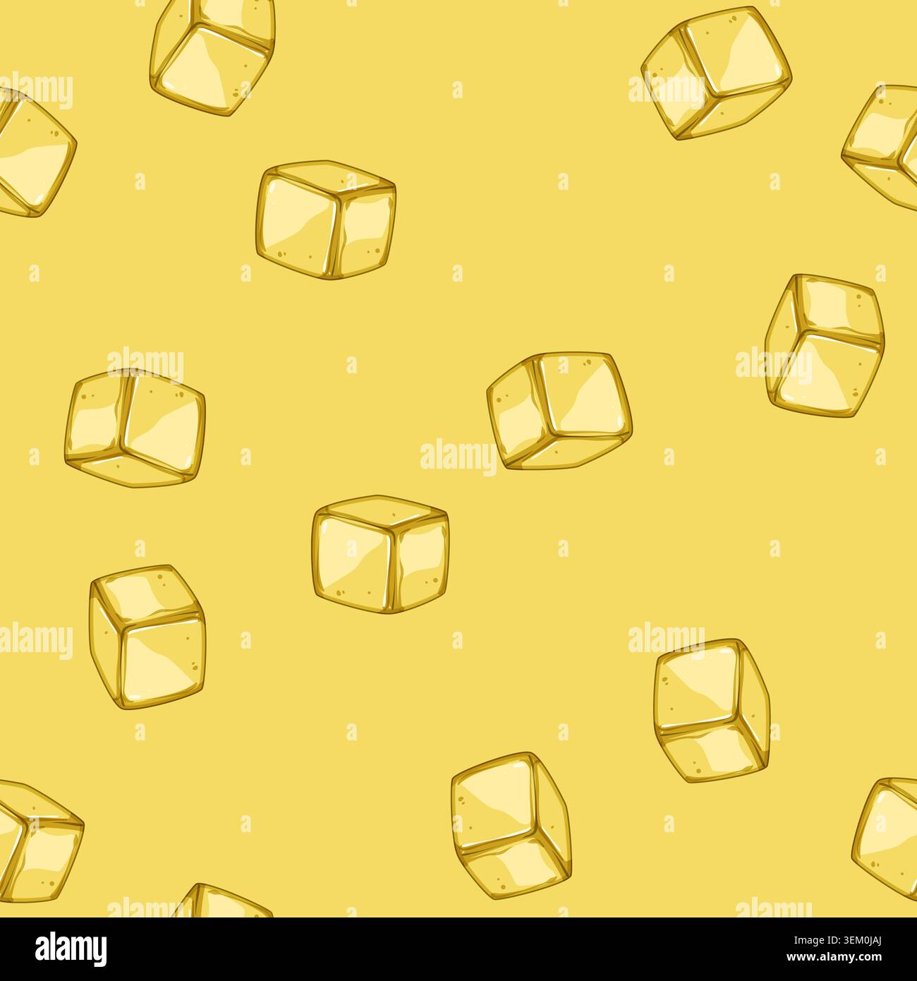 seamless pattern silicone ice cubes reusable cartoon vector Stock Vector