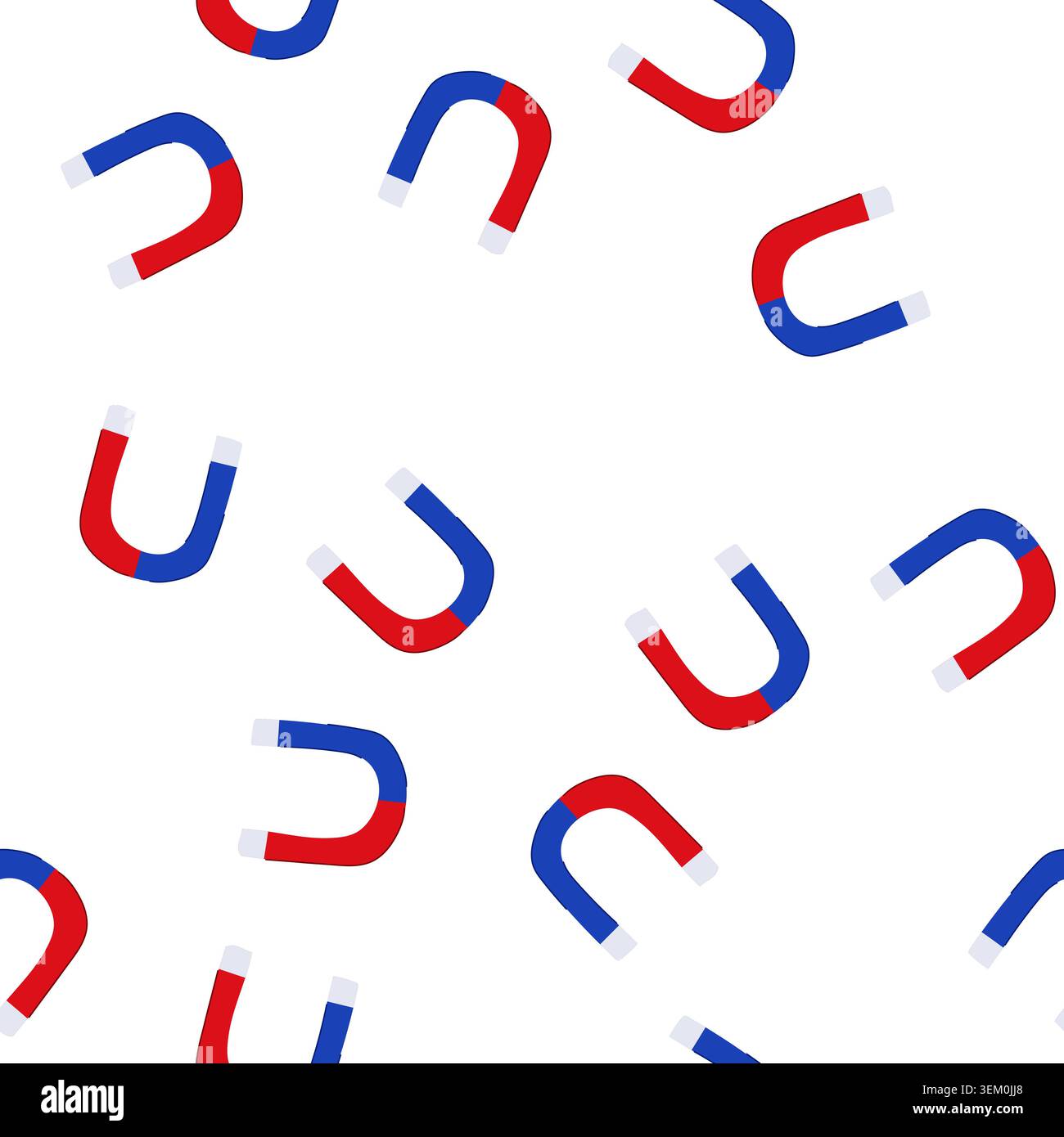 pattern electromagnetic magnet cartoon vector Stock Vector