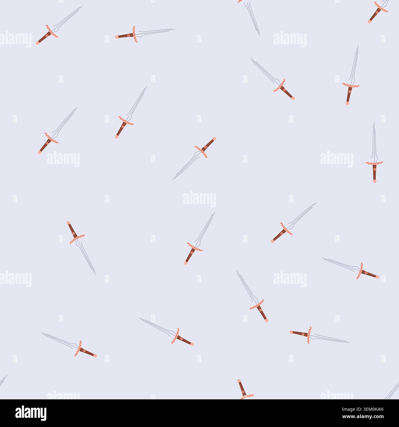 seamless pattern dagger with ornate hilt and sharp blade Stock Vector
