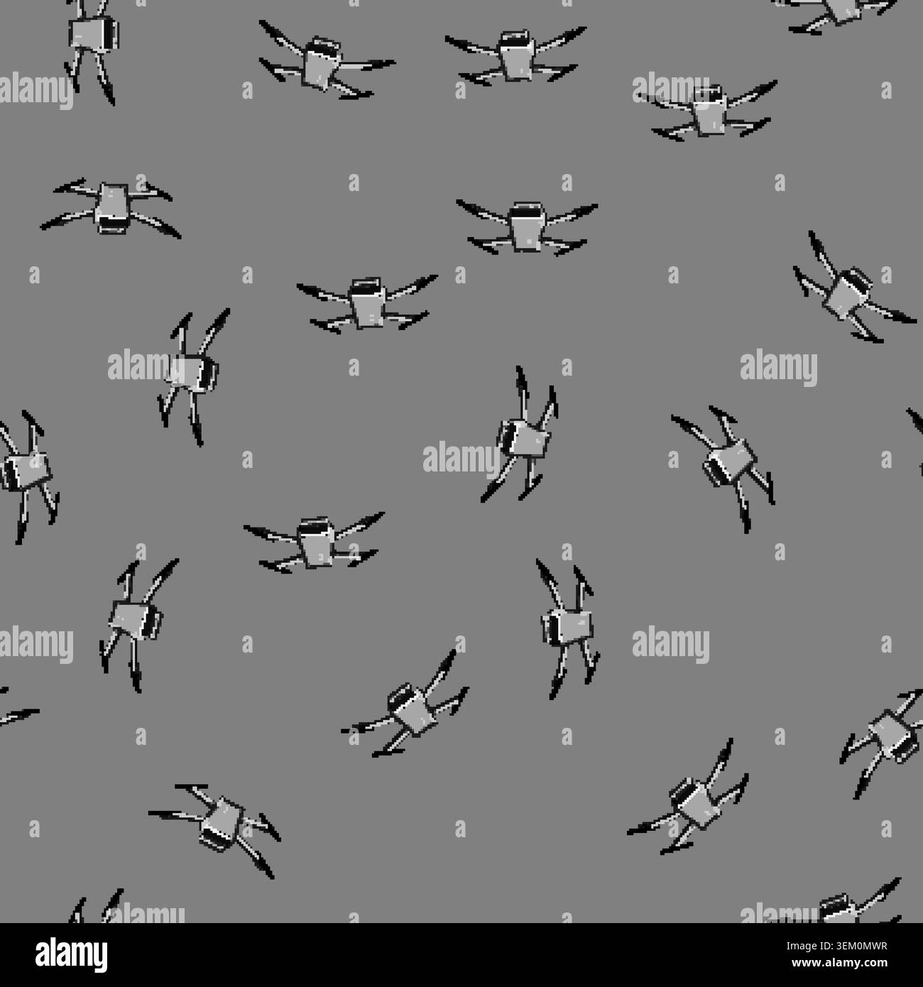 seamless pattern business quadcopter cartoon vector Stock Vector