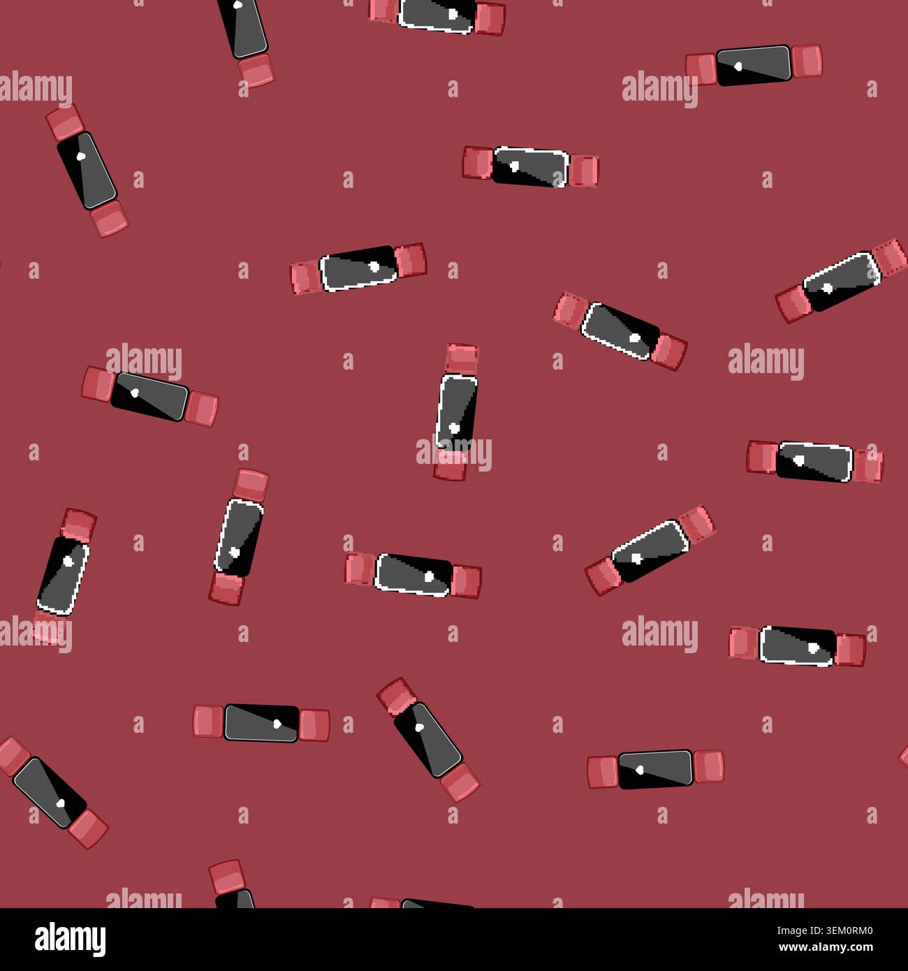 seamless pattern smartwatch fitness bracelet cartoon vector Stock Vector