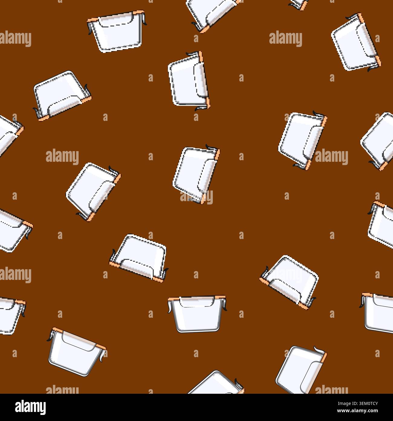 seamless pattern silicone food storage container baby cartoon vector Stock Vector