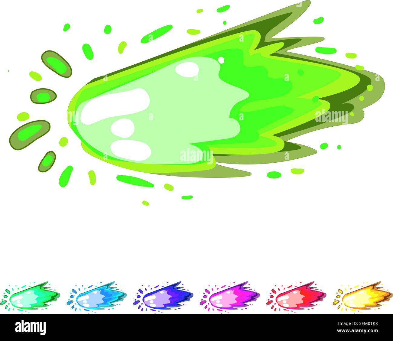 blast gun flash cartoon vector graphic Stock Vector