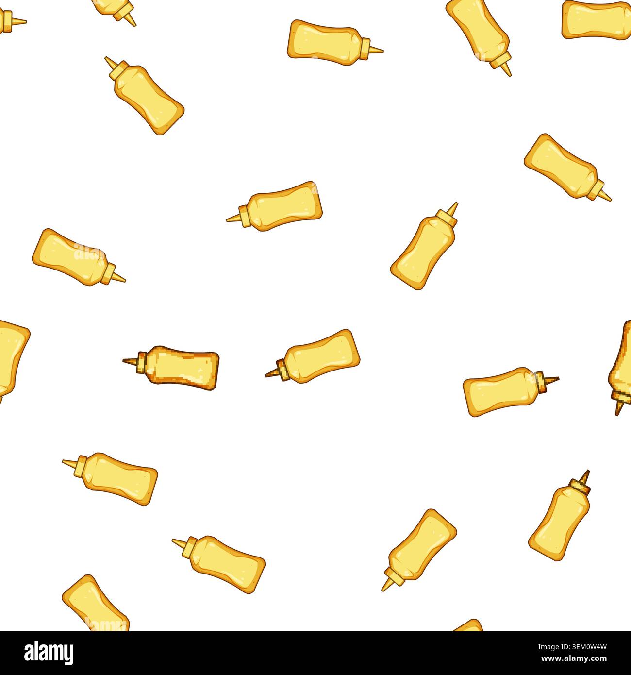 pattern Mustard bottle creating condiment flavor for food Stock Vector