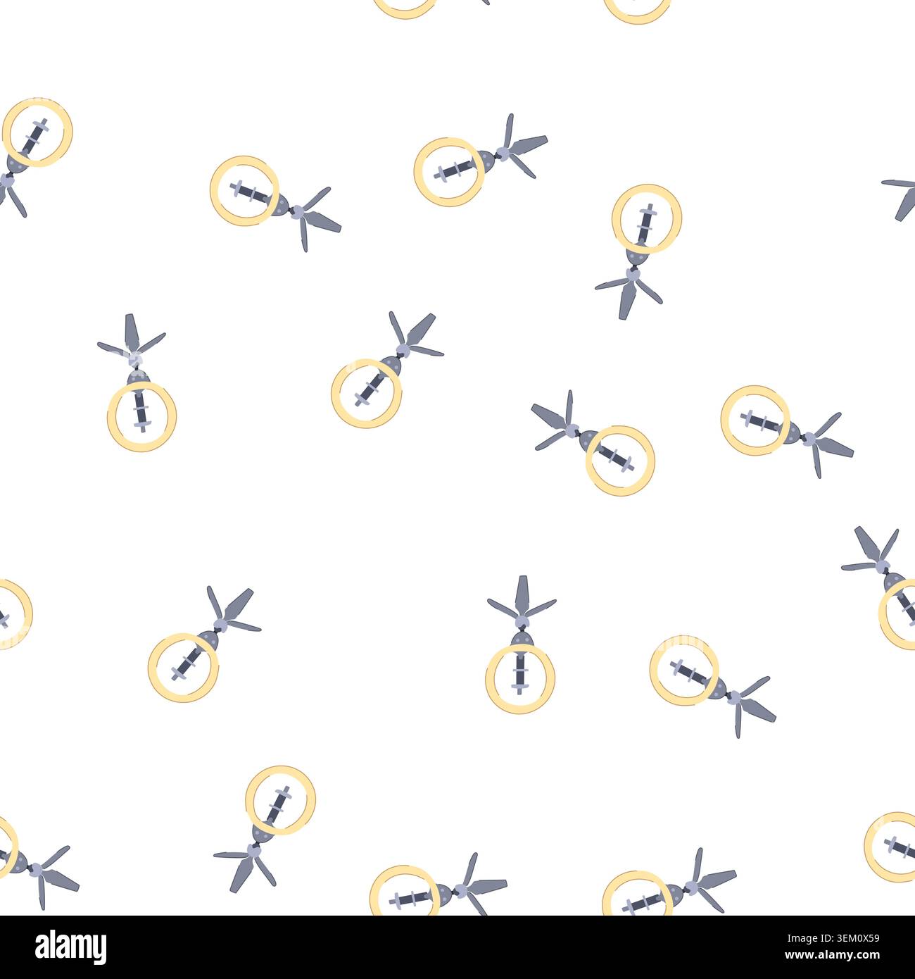 pattern blue light ring cartoon vector Stock Vector