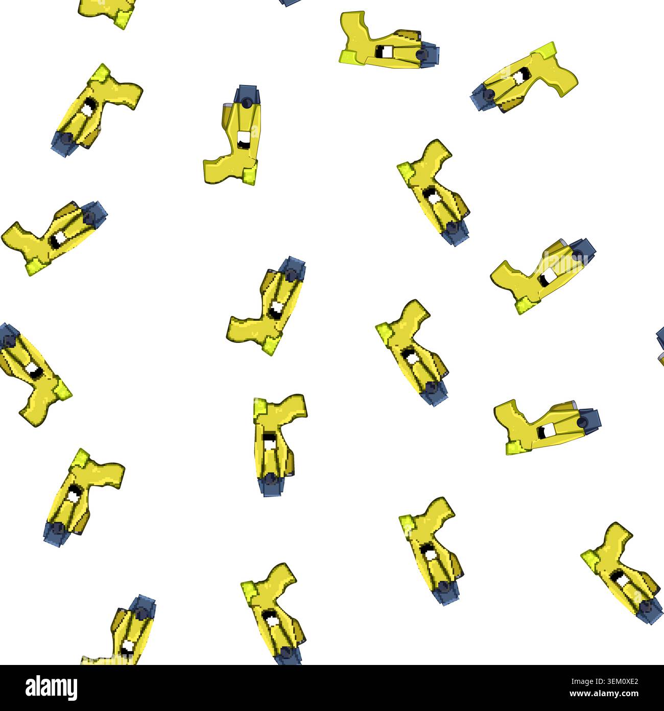 pattern police taser gun cartoon vector Stock Vector