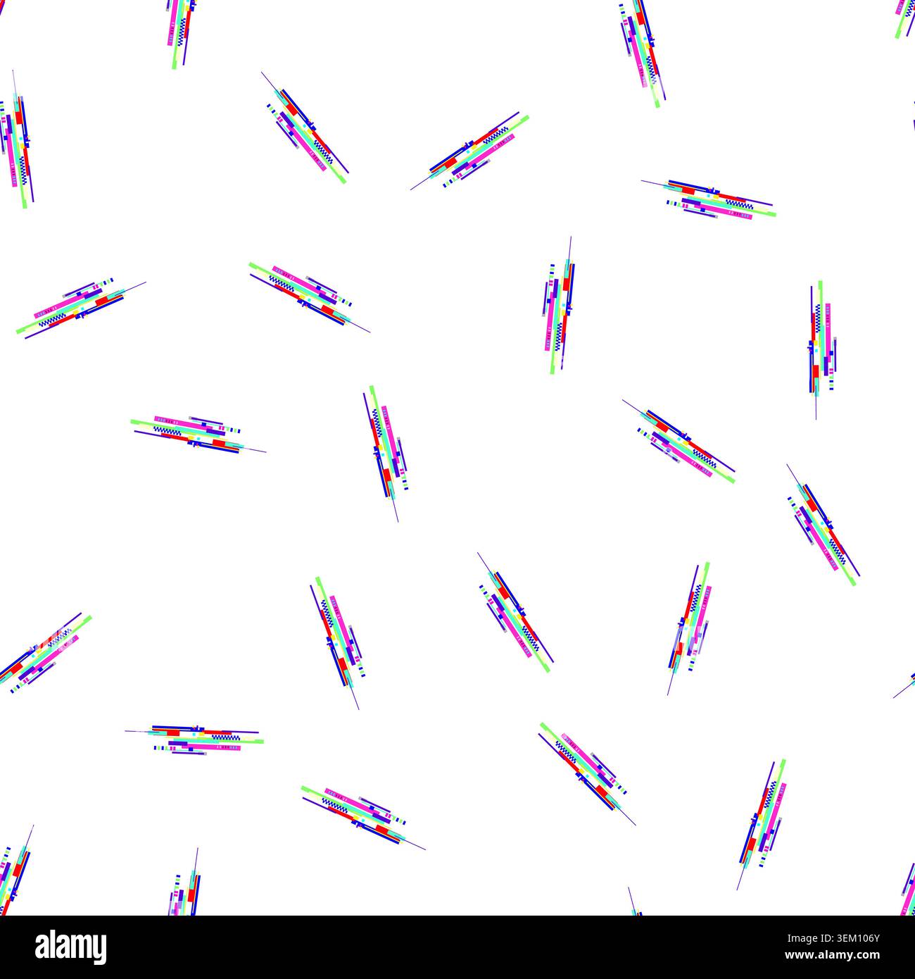 pattern malfunction glitch error cartoon vector Stock Vector