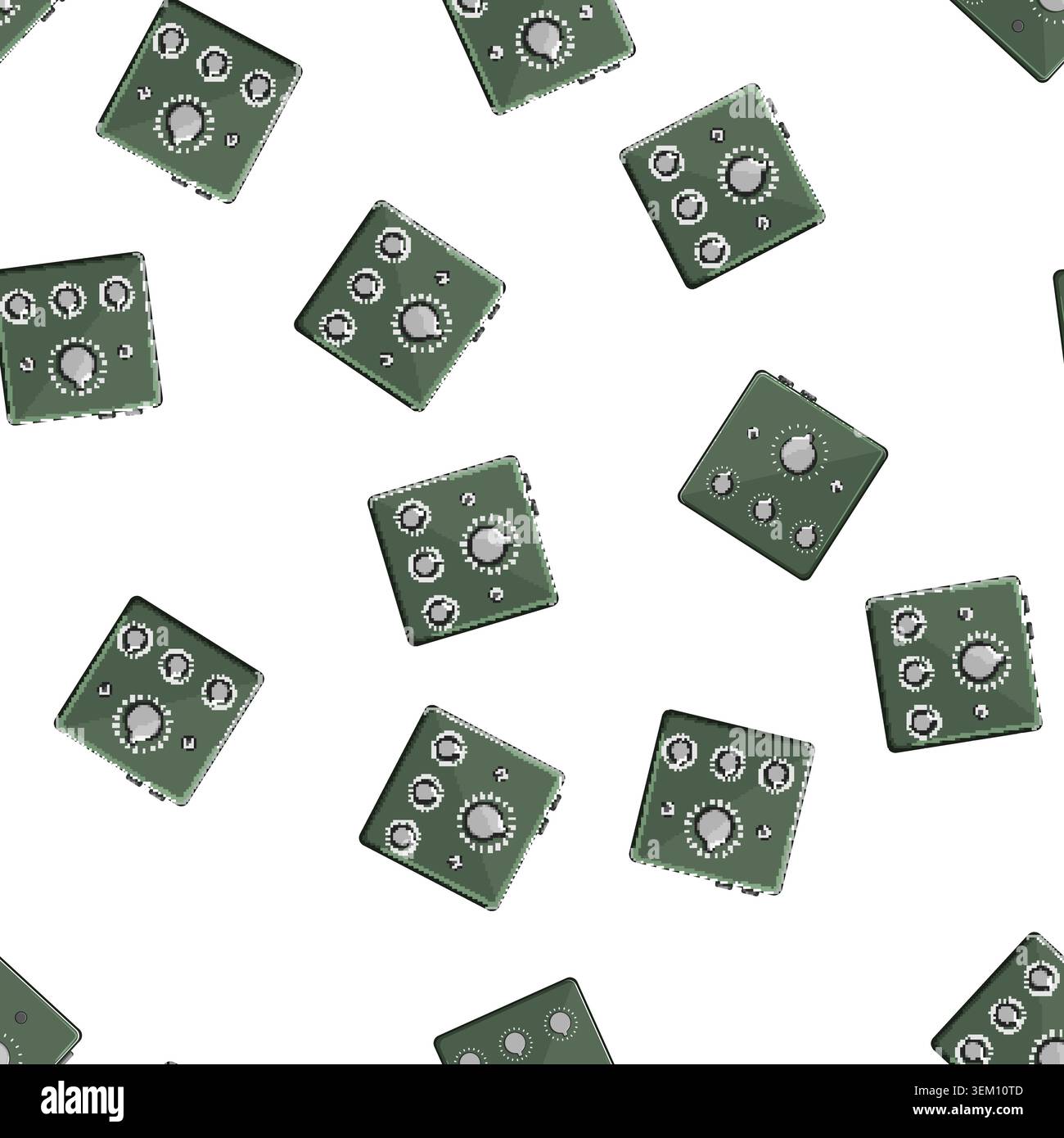 pattern plug headphone amp cartoon vector Stock Vector