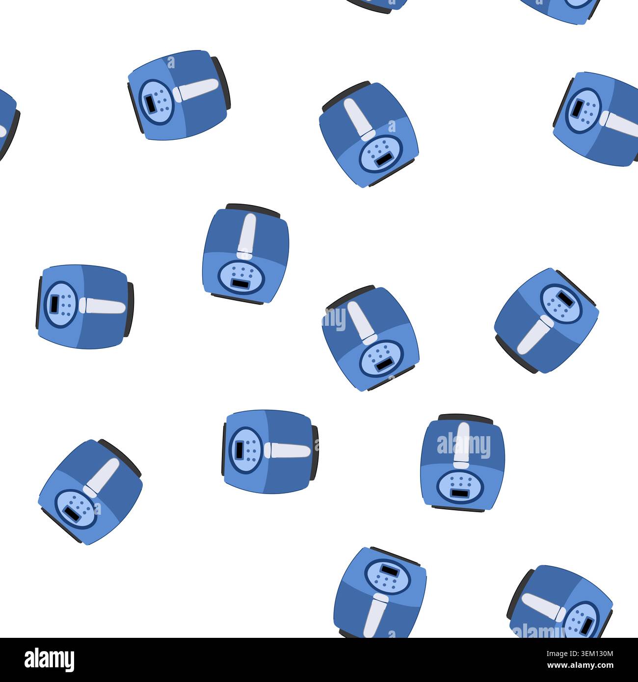 pattern kitchen fryer cooking cartoon vector Stock Vector