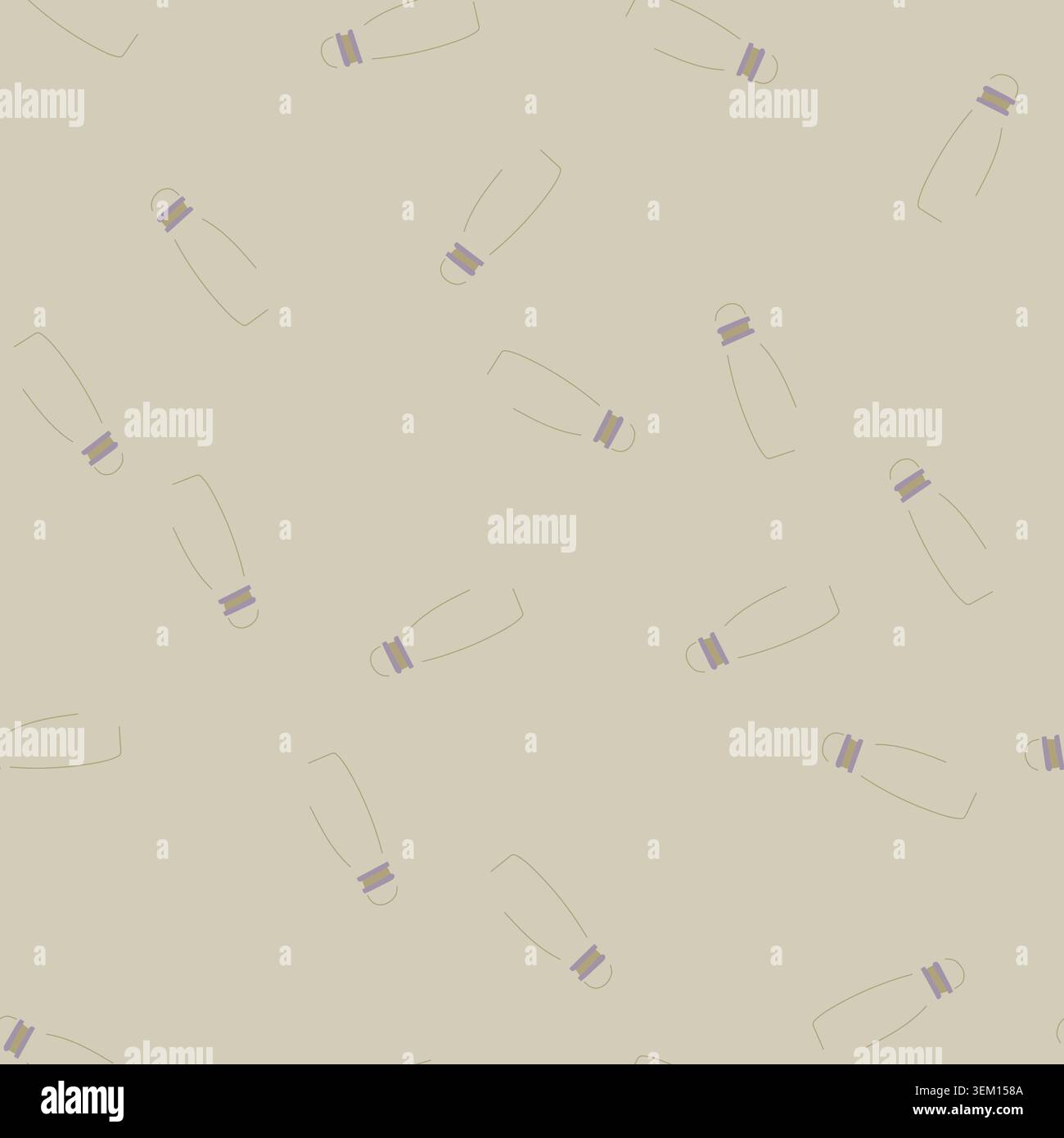 seamless pattern container stainless bottle cartoon vector Stock Vector