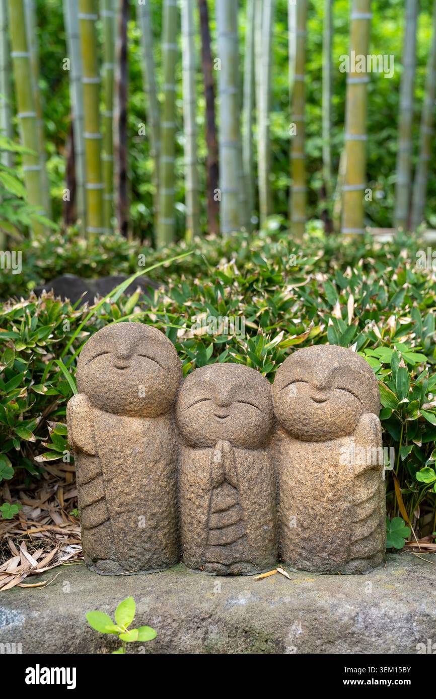 Jizo Statues in Hase Temple, Kamakura, Japan Stock Photo - Alamy