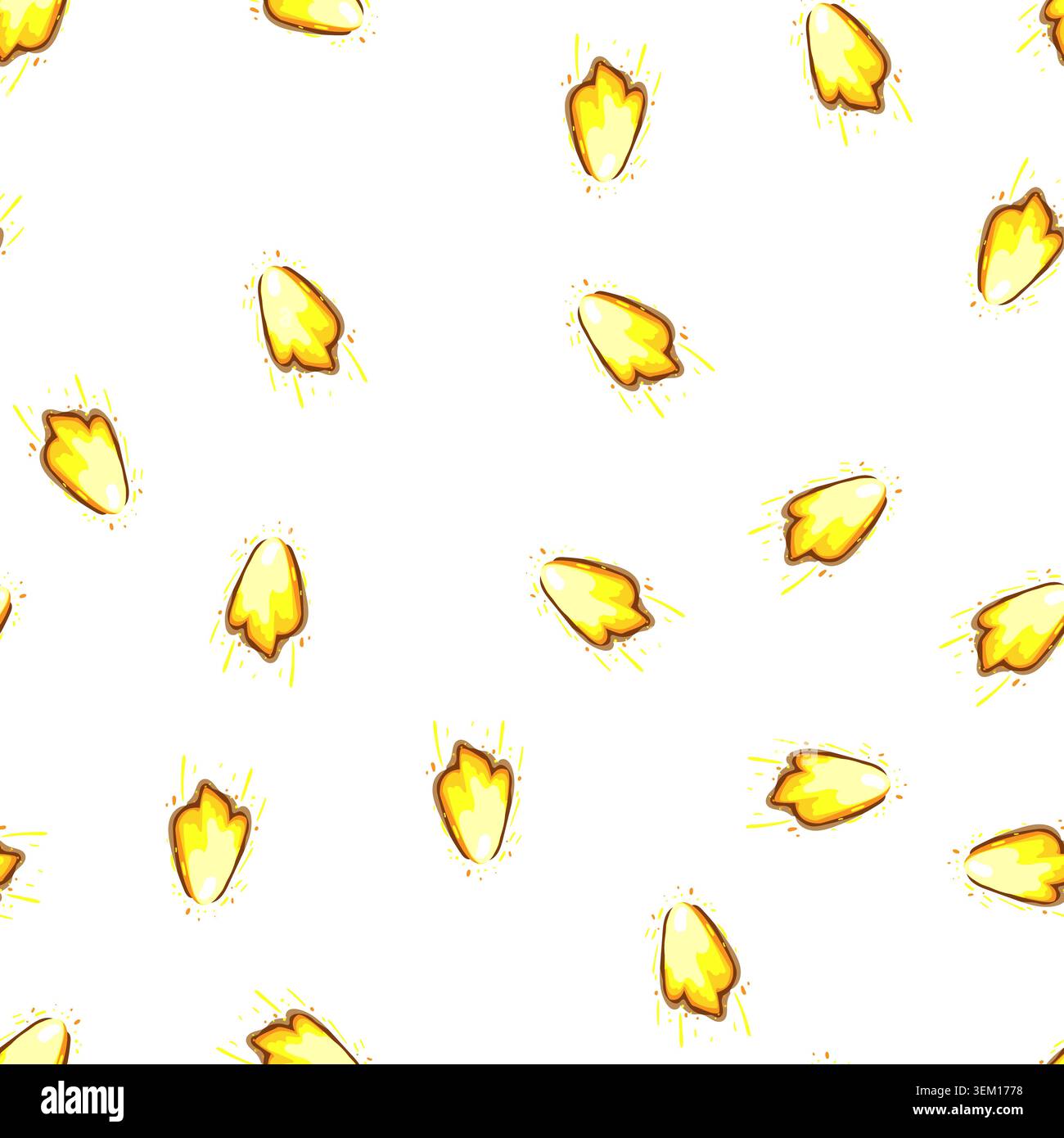 pattern explosion gun flash cartoon vector Stock Vector