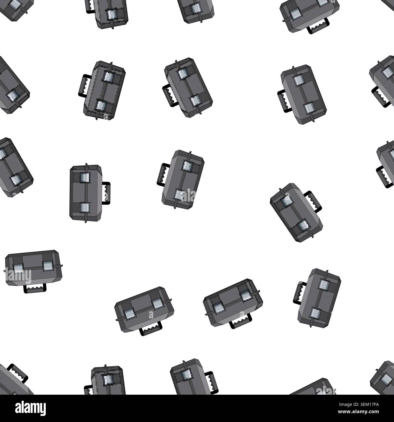 pattern hammer toolbox repair cartoon vector Stock Vector