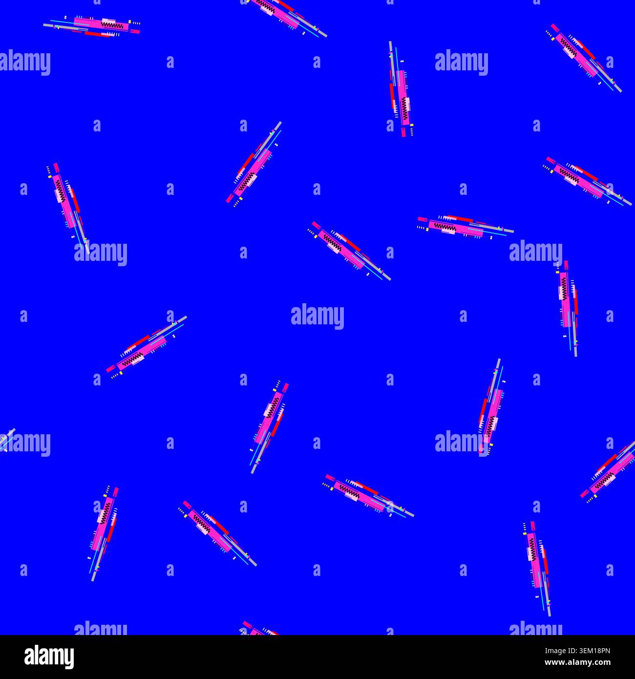 seamless pattern flaw glitch error cartoon vector Stock Vector