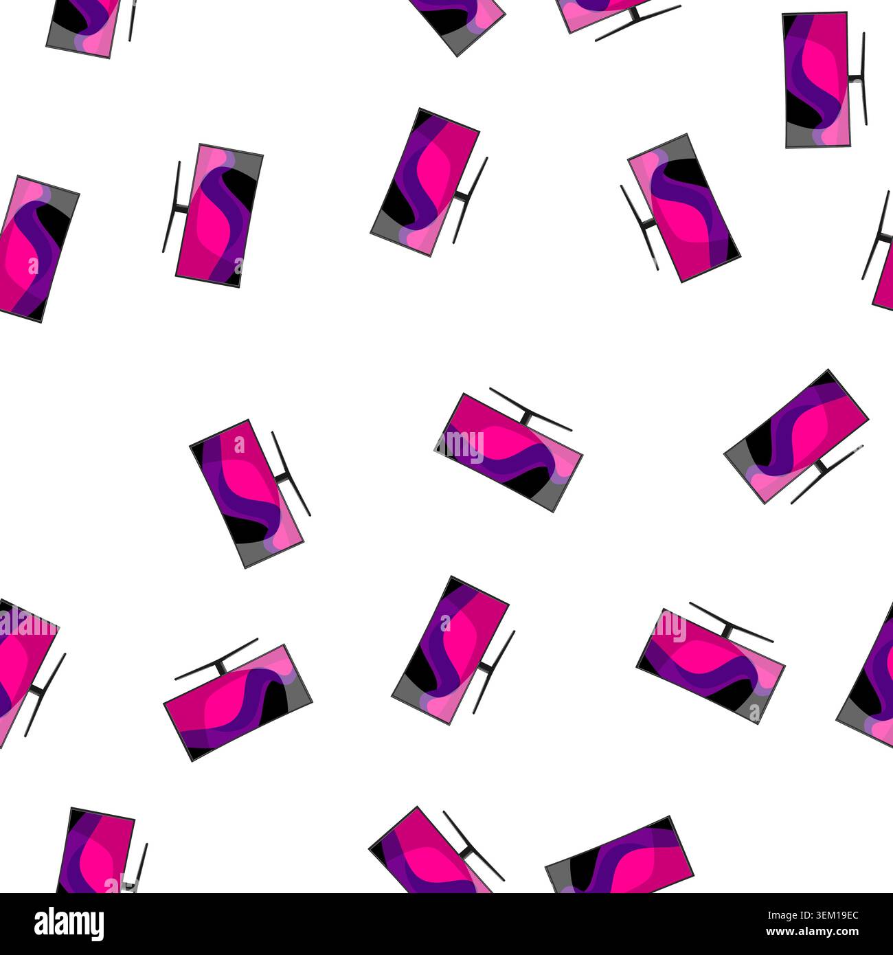 pattern technology monitor pc gaming cartoon vector Stock Vector