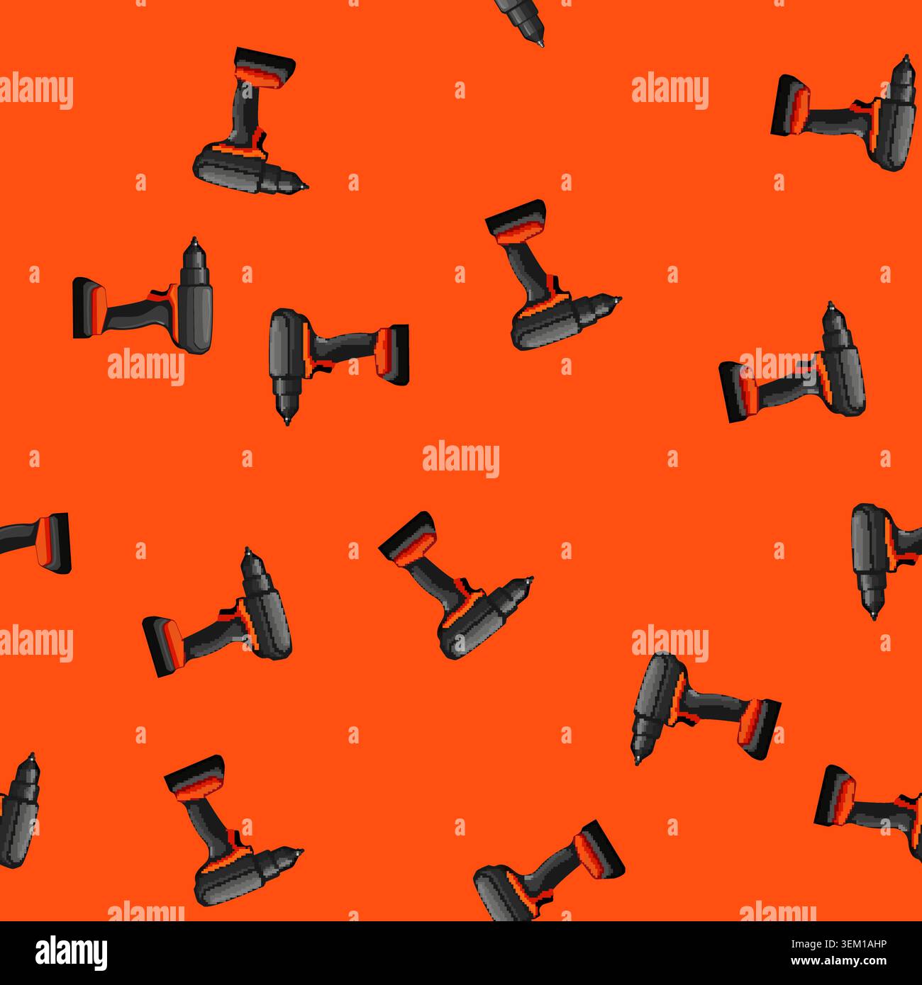 seamless pattern instrument drill cartoon vector sign color Stock Vector