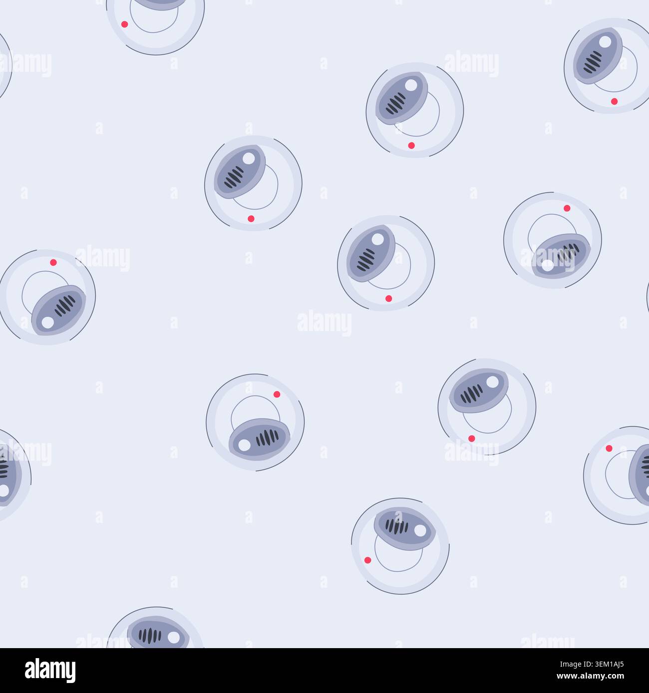seamless pattern carbon smoke detector cartoon vector Stock Vector